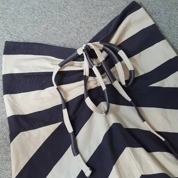 Patagonia Women's Lg Kamala Maxi Skirt Dress Jack Rabbit Stripped Light Sesame - Picture 5 of 8